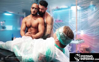 Isaac X Bound & Teased by two Muscle Hunks