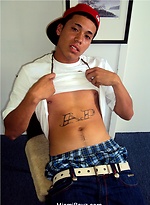 Young latino gangsta jacking off
