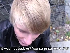 czech hunter get a blowjob from hot blond