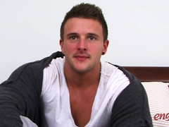 Hunky Straight Rugby Stud Drew Daniels gets Manhandled & Wanked to Cum Shot