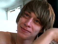 Hot blond bottom boy Tanner Stark gets pounded by hung top Shawn Fox