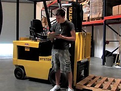 Two sexy twinks fucking on the job