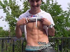 Czech Hunter 46. Czech boy sucking off cock outdoors.