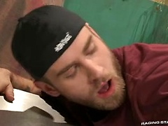 Hairy muscle man Billy Santoro fucks Shawn Wolfe's ass