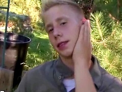 Davis jerking off dick outdoors