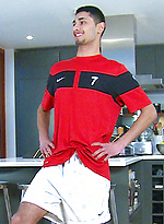 Video of Photo Shoot - Straight Footballer Ronaldo -  Justin's the 1st Guy to suck his Cock & Kiss!