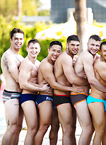 Hot gay muscle men orgy