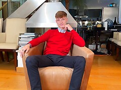 Young Slim & Handsome Teen 1st Ever Manhandling & his Big Uncut Cock is Rock Hard & Cums!